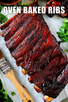 the ribs are cooked and ready to be eaten