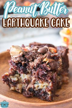 Peanut Butter Earthquake Cake turns a chocolate cake mix into an incredibly delicious and unique cake with peanut butter and chocolate goodies!