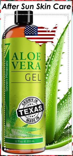 Seven Minerals Organic Aloe Vera Gel from freshly cut 100% Pure Aloe - Big 12oz - HighestQuality, Texas grown, Vegan, Unscent Sunburn Peeling, Organic Aloe Vera Gel, Sunburn Relief, Pure Aloe Vera Gel, Pure Aloe Vera, Aloe Gel, Aloe Plant, Packing For A Cruise, Aloe Vera Gel