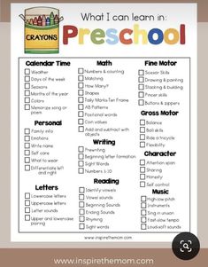 what i can learn in preschool with this free printable worksheet to teach