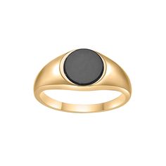 Accessorize in style with this Gemminded 18k gold over sterling silver black onyx signet ring. Click on this JEWELRY & WATCHES GUIDE to learn about fit, styles, materials and more! Accessorize in style with this Gemminded 18k gold over sterling silver black onyx signet ring. Click on this JEWELRY & WATCHES GUIDE to learn about fit, styles, materials and more! FEATURES Width: 8 mm Shank style: straight Nickel safe Metal: sterling silver Plating: 18k gold Finish: polished Packaging: boxedSTONE DET Luxury Onyx Round Signet Ring, Timeless Oval Black Enamel Jewelry, Minimalist Onyx Ring For Formal Occasions, Minimalist Onyx Rings For Formal Occasions, Minimalist Gold Signet Ring With Gemstone, Elegant Onyx Signet Ring With Gemstone, Elegant Onyx Signet Ring As Gift, Minimalist Onyx Signet Ring For Formal Events, Minimalist Onyx Signet Ring For Formal Occasions