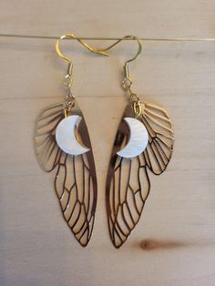 Wing Pendants on 18in Gold Plated Chain/ Earrings. Upside Down Angel Wing Earrings, Angel Devil, Manchester Nh, Angel And Devil, Wing Earrings, Chain Earrings, Gold Plated Chains, Jewelry Ideas, Pretty Things