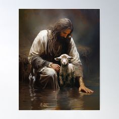 High-quality posters to hang in dorms, bedrooms or offices. Multiple sizes are available. Printed on 185gsm semi gloss poster paper. Additional sizes are available. Jesus saves a little lost lamb <3 Lost Lamb, Jesus Christ Images, The Good Shepherd, Jesus Pictures, Jesus Saves, Art Boards, Quality Posters, Sale Poster