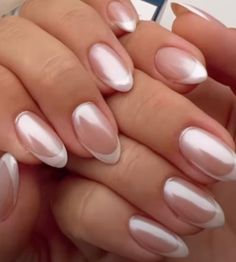 over 55 white nail designs you have been searching for. From classic flat white to bold white luxury nails, this post has it all. #bridalnails White Tip Nails, French Tip Acrylic Nails, Pearl Nails, White Nail Designs, Nail Length, Bridal Nails, Prom Nails, Luxury Nails