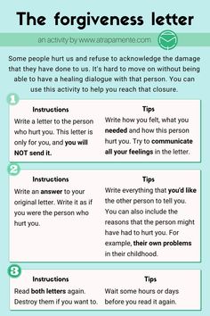 Therapy Letter Writing, Psychology Journal, Forgiveness Letter, Counseling Techniques, Mental Health Activities, Specific Person, Mental Health Therapy, Mental Health Counseling, Counseling Activities