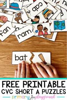 the free printable cvc short a puzzles for children to practice their sight words