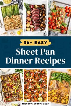 sheet pan dinner recipes with text overlay