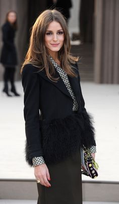 THE OLIVIA PALERMO LOOKBOOK: LFW 2013: Olivia Palermo at Burberry Prorsum Chloë Sevigny, Simple Winter Outfits, Estilo Olivia Palermo, Olivia Palermo Lookbook, Olivia Palermo Style, Poppy Delevingne, Burberry Prorsum, Looks Street Style, Olivia Palermo