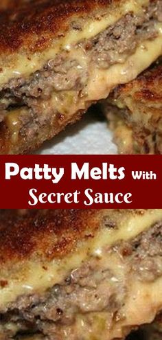 patty melts with secret sauce on top