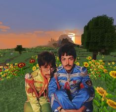 paul mccartney and john lennon in minecraft Paul Is Dead, Sgt Peppers Lonely Hearts Club Band, Beatles Wallpaper, Beatles Funny, Beatles Sgt Pepper, Beatles George Harrison, Lennon And Mccartney, Sgt Pepper, John Hughes