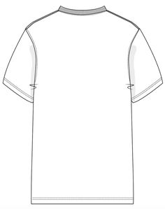 the front and back view of a white t - shirt with short sleeves, on a white background