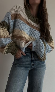 Topanga Canyon, Oversized Knitted Sweaters, Oversized Sweater, Acrylic Colors, Crochet Clothes, Mood Board, Crochet Projects, Long Sleeve, Knitting