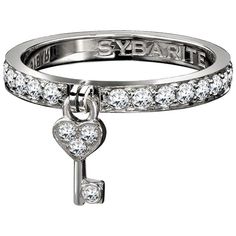 Everyday dangle ring to add a little charm to your look, this ring is the key to completing your collection. 3.5gr white gold (18K), 0.73ct white diamonds. UK Size E Dangle Ring, Sunburst Ring, Gothic Ring, Princess Ring, Bracelet Love, Heart Key, White Diamond Ring, Gothic Rings, Cross Ring