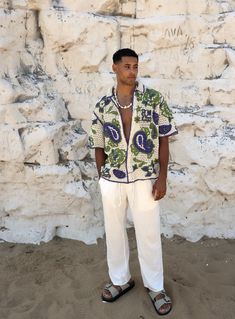 Ellis Iyayi Linen Vacation Outfits Men, Men Vacation Dinner Outfits, Men’s Fashion Resort, Men's Summer Vacation Outfits, Fancy Beach Outfit Men, Male Resort Wear, Vacation Outfits Men Mexico, Mens Cabo San Lucas Outfit, Men On Vacation Mens Fashion