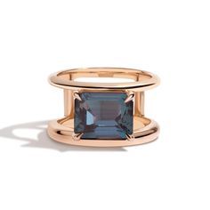 Shahla Karimi Alexandrite Double Band Ring in Yellow Gold Architectural Rings, Super Bowl Rings, Fashion Architecture, Double Band Ring, Bold Statements, Double Band Rings, Band Metal, Celebrating Life, Fancy Rings