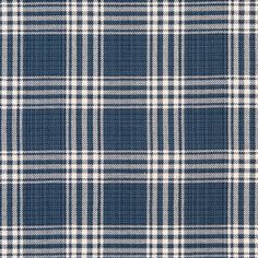 a blue and white plaid fabric