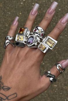 Gem Candy, Chunky Jewelry, Jewelry Lookbook, Stacked Jewelry, Dream Jewelry, Jewelry Inspo, Pretty Jewellery