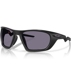 From Oakley&#x2C; these men's sunglasses feature: Plastic frameRectangle shapeRx-ablePlastic lensNon-polarizedApprox. 60mm lens- 19mm bridge- 125mm templeImported. Oakley Men, Mens Eyewear, Rectangle Sunglasses, Dillard's, Eyewear Sunglasses, Black Grey, Sunglasses Accessories, Mens Sunglasses, Black And Grey