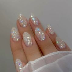 X Unghie Sfumate, Her Nails, Sparkle Nails, Birthday Nails, Prom Nails, Fancy Nails, Chic Nails, Short Acrylic Nails