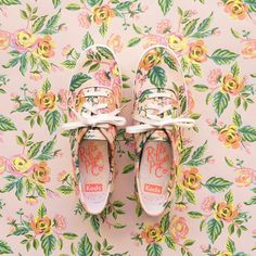 Ash Fox Paper Shoes, Paper Leather, Champion Sneakers, Keds Style, Anthropologie Shoes, Hand Painted Shoes, Pink Floral Pattern, Keds Shoes, Pink Sneakers