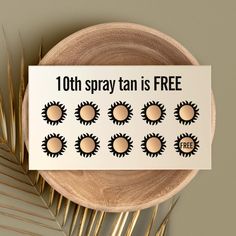 Simple copper - bronze colored sun with black rays 10  punch visit spray tan card. Home Tanning Salon, At Home Spray Tan Business, Spray Tan Logo Design, Spraytan Salon Ideas, Spray Tan Studio Decor, Spray Tan Set Up, At Home Spray Tan Room, Spray Tan Sayings, Spray Tan Name Ideas