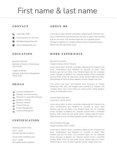 Simple teen resume