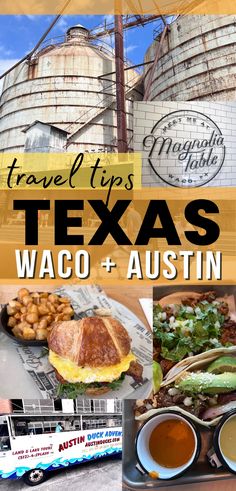 Collage of destinations for a Family-Friendly Travel Ideas for Visiting Waco and Austin with text overlay Magnolia Market Waco, Austin Texas Travel, 4 Day Weekend, Texas Travel Guide, Food To Try, Long Weekend Trips, Magnolia Table, Cheap Things To Do, Waco Texas