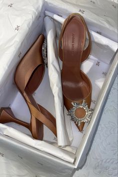 Amina Muaddi Heels, Trendy High Heels, Classy Shoes, Personalized Shoes, Prom Heels, Stunning Shoes