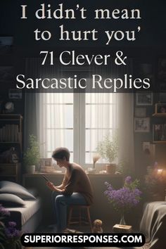 Explore a collection of clever and sarcastic replies for those times when someone says 'I didn't mean to hurt you.' From witty retorts that lighten the mood to thoughtful words that offer a new perspective, this pin is a treasure trove of wisdom and humor for navigating the complexities of human emotions." Sarcastic Replies, Savage Replies, Disrespectful People, When Someone Hurts You, Witty Comebacks, Best Sister Ever, I Forgive You, I Respect You