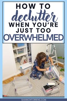 how to declutter when you're too overwhelmed House Declutter, Clean Organized House, Declutter Checklist, Getting Organized At Home, Clutter Control, Declutter Home, Simple Plan