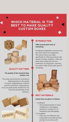 the different types of boxes are shown in this info sheet, which shows what they look like