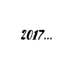 a black and white photo with the word 2017 written in it