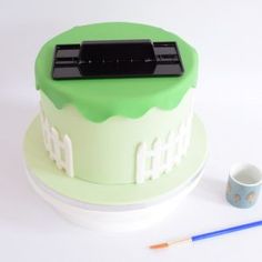 there is a cake that has been made to look like an electronic device on it