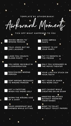 a black and white checklist with the words, what to expect when you're in