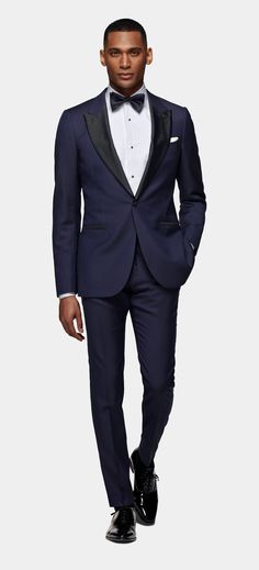 Navy Lazio Tuxedo Suit Navy Tuxedo, Navy Tuxedo Suits With Notch Lapel, Luxury Navy Tuxedo, Navy Fitted Tuxedo Style Three-piece Suit, Navy Notch Lapel Tuxedo In Suiting Fabric, Navy Tailored Three-piece Tuxedo Suit, Navy Tuxedos, Dinner Jacket, Slim Fit Tuxedo