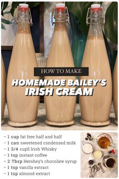 how to make homemade bailey's irish cream in 3 easy steps - step instructions