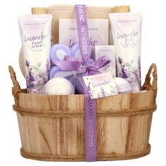 Green Canyon Spa Gift Set for Your Loved One! This luxurious spa set contains everything you need to pamper yourself or your loved one! For your beloved, it would be so pleasant to receive the bath basket as a Christmas gift. A Perfect Gift for All seasons and All Occasions: This bath gift set is the perfect gift to give your loved one for any holiday or just because! Whether it's her birthday, Thanksgiving Day, Christmas, Valentines day, Mothers day or any occasion, this beautiful spa baskets will be a great surprise! It's the present any girl will love. Luxurious 11 Pieces Bath Set: Shower Gel: 8.5oz (250ml), Bubble Bath: 8.5oz (250ml), Body Lotion: 4.1oz (120ml) Hand Cream: 4.1oz (120ml), Bath Salt: 200g, Massage Essential Oil: 1.0oz (30ml) Color: Purple. Bath Gift Sets, Spa Baskets, Bath Basket, Spa Basket, Lavender Spa, Essential Oils For Massage, Bath Gift Set, Luxurious Spa, Lavender Bath