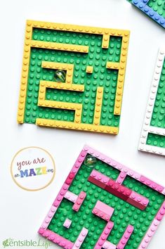 lego magnets made to look like the maze