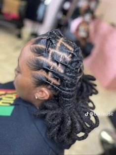 Afro Braided Hairstyles, Styles Short Locs, Braided Hairstyles Ponytail, Loc Ideas, Hairstyles Braid, Hairstyles Ponytail