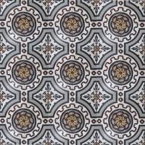 an ornate pattern with many different colors and shapes on it's surface, as well as