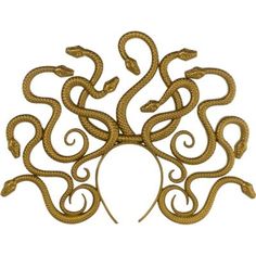 Gold Halloween Costume, Head Peices, Medusa Halloween Costume, Karneval Diy, Halloween Makeup Tutorial Easy, Gold Halloween, Medusa Costume, Snake Hair, Headband Gold