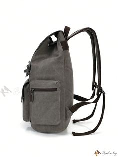 Bird in Bag - Vibrant Flap Backpack in Medium Size with Decorative Buckle Everyday Canvas Bag With Anti-theft Pocket, Casual School Backpack With Hasp Closure, Gray School Bag With Anti-theft Pocket, Canvas School Bag With Flap, Travel Bag With Flap And Hasp Closure, Travel Backpack With Hasp Closure, Casual Everyday Backpack With Hasp Closure, Backpack With Hasp Closure, Standard Backpack With Hasp Closure For Everyday Use