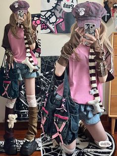 Harajuku Girls Fashion, Creepy Cute Outfits Style, Liminal Outfit, Harajuku Style, Concept Clothing