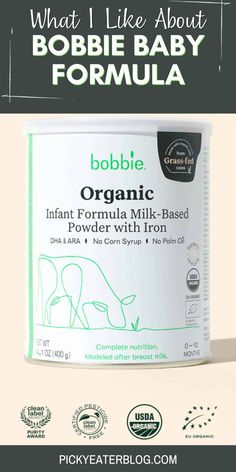 what i like about bobbie baby formula organic infant formula powdered with iron and vitamins