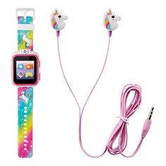 The Playzoom 2 Kids Smartwatch with earbuds is both an educational and fun gift for your child! It comes with features such as a swivel camera, customizable clock faces, 30 learning and active games, 20 tunes to explore, and so much more! Simply plug in the earbuds included to the headphone jack on the watch so your child can listen to their favorite lullabies, melodies, bed time stories, and songs. Plus the Playzoom doesn't connect to a cellular device and comes with an In Case of Emergency (IC Clock Faces, Step Counter, Selfie Camera, Voice Recorder, Touch Screen Display, Smart Kids, Rainbow Kids, In Case Of Emergency, Video Player