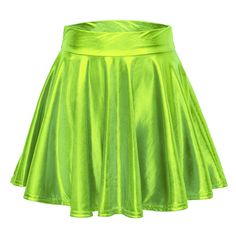 PRICES MAY VARY. Polyester & Spandex. Super stretch, lightweight, breathable and comfortable. Flowy, flared pleated bottom skirt with a bright look, make you edgy, bold and vibrant. High stretchy waist, fit for everyone, show you beautiful leg slender, more sexy. Great for dancing , holidays , cosplay , birthdays , parties , night out , girls' night out or as a costume. Stretch fit makes slipping on a breeze. Please check the size chart below " Product Description " to ensure your order. Size ch Metallic Pleated Skirt, Short Pollera, Womens Pleated Skirt, Pu Leather Skirt, Mini Skater Skirt, Party Rock, Look Short, Rave Outfit, A Line Mini Skirt