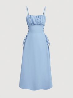 Women's Solid Color Criss-Cross Strap Cami Dress Baby Blue Casual,Elegant  Sleeveless Woven Fabric Plain Cami Non-Stretch  Women Clothing, size features are:Bust: ,Length: ,Sleeve Length: Blue Dresses Formal Cheap, Pretty Casual Dresses Blue, Baby Blue Dress Casual Floor Length, Baby Blue Fitted Wedding Dress, Blue Midi Dress Uk, Cute Dresses Casual Lulus, Light Blue Dresses Long For Black Teens, Summer Blue Midi Dress, Baby Blue Dainty Dress