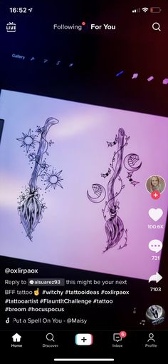 the screen is showing an image of flowers and leaves on it, as well as other icons