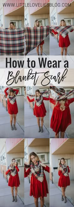 How to Wear a Blanket Scarf How To Wear A Blanket Scarf, Fall Blanket, How To Wear A Scarf, Diy Vetement, Fashion Pics, Scarf Fashion, School Clothes, 2018 Fashion, How To Wear Scarves