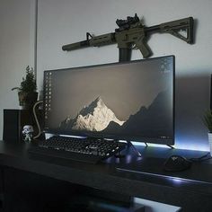 Gaming Desk Setup, Gamer Room